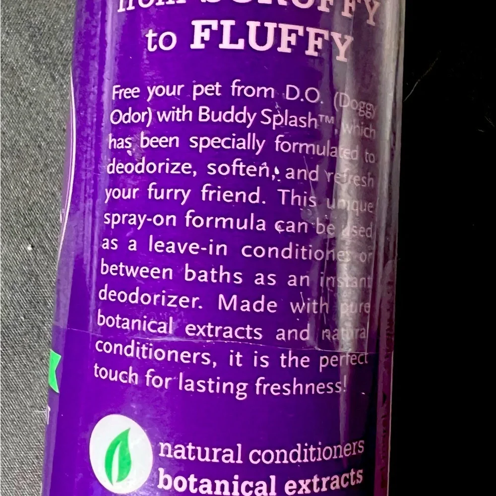 4oz Buddy Splash, lavender and mint, spritzer/conditioner for a soft clean coat